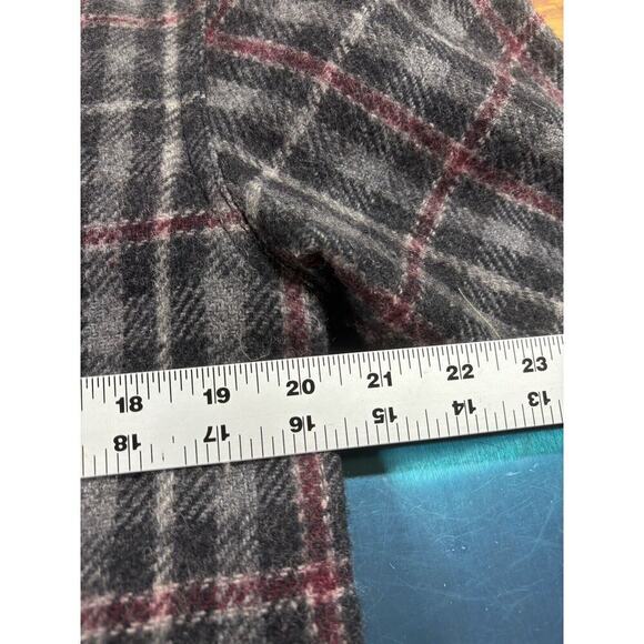Fashion Bug Jacket Womens Size M Gray Wool Windowpane Plaid‎ Y2K Clueless Preppy - Picture 10 of 16